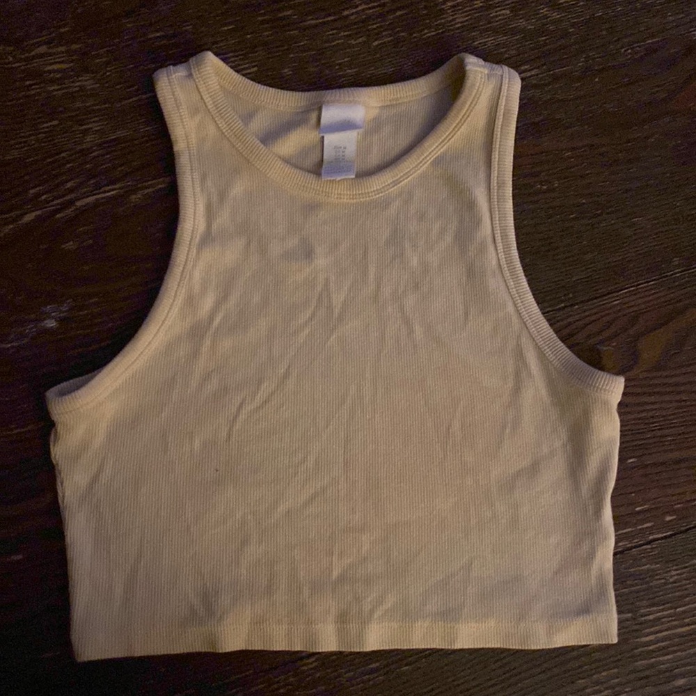 Yellow tank crop top